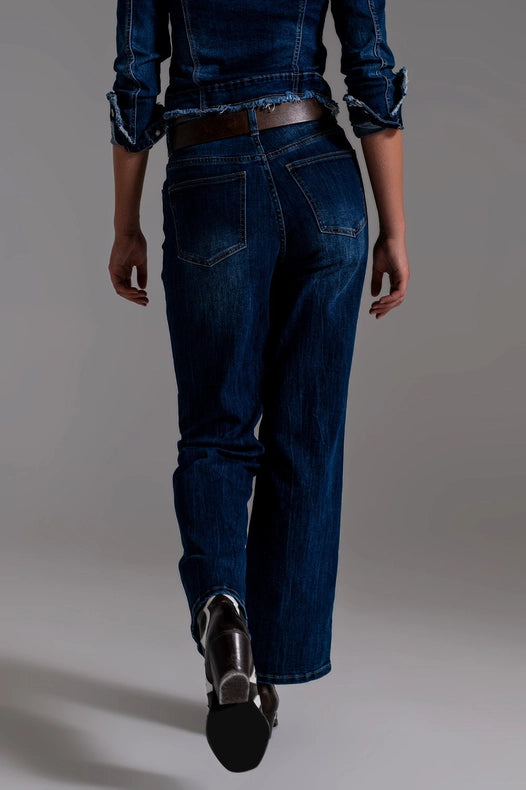 Wide Leg 70`S Jeans In Mid Wash Blue-Jeans-Q2-XS-Blue-Urbanheer