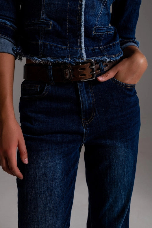 Wide Leg 70`S Jeans In Mid Wash Blue-Jeans-Q2-XS-Blue-Urbanheer