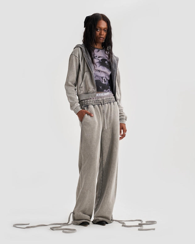 Wide Leg Adjustable Joggers In Stone Washed Grey-Pants-Heretic Nine-L-Urbanheer