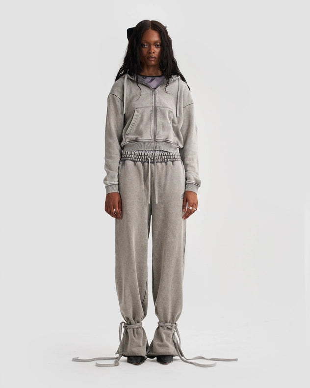 Wide Leg Adjustable Joggers In Stone Washed Grey-Pants-Heretic Nine-L-Urbanheer