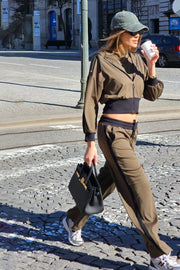 Wide-Leg Knit Trousers-Trousers-FERRACHE-S-Green-Urbanheer