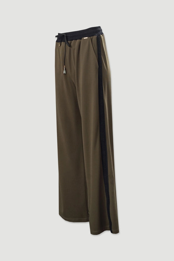 Wide-Leg Knit Trousers-Trousers-FERRACHE-S-Green-Urbanheer