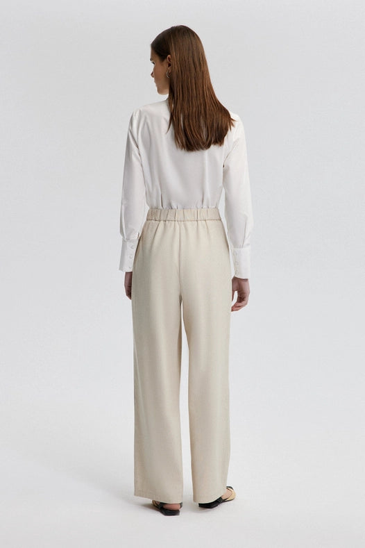 Wide Leg Linen Trousers-Trousers-Touché-36-Cream-Urbanheer