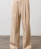 Wide Leg Pleated Dress Pants-Pants-Moon River-XS-BEIGE-Urbanheer