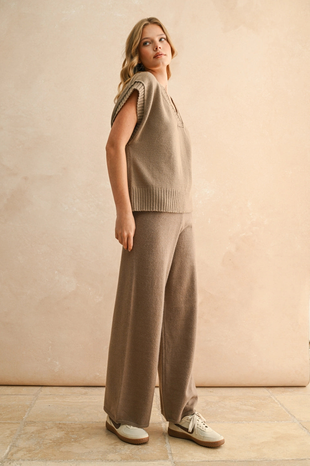 Wide Leg Sweater Pants