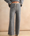 Wide Leg Sweater Pants in Grey