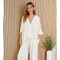 Wide Leg Tencel Pants W/Pockets-Pants-MILIO MILANO-XS-BUTTER-Urbanheer