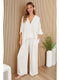 Wide Leg Tencel Pants W/Pockets-Pants-MILIO MILANO-XS-BUTTER-Urbanheer