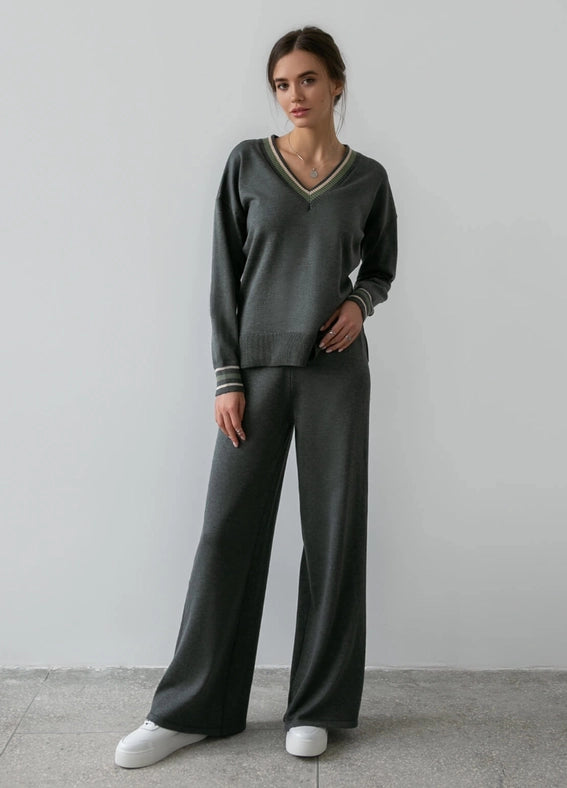 Wide Leg Trousers-Trousers-Nenya Fashion Limited-XS/S-Anthracite-Urbanheer