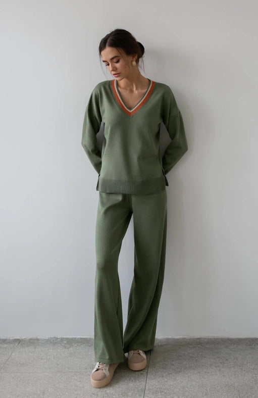 Wide Leg Trousers-Trousers-Nenya Fashion Limited-XS/S-Olive-Urbanheer
