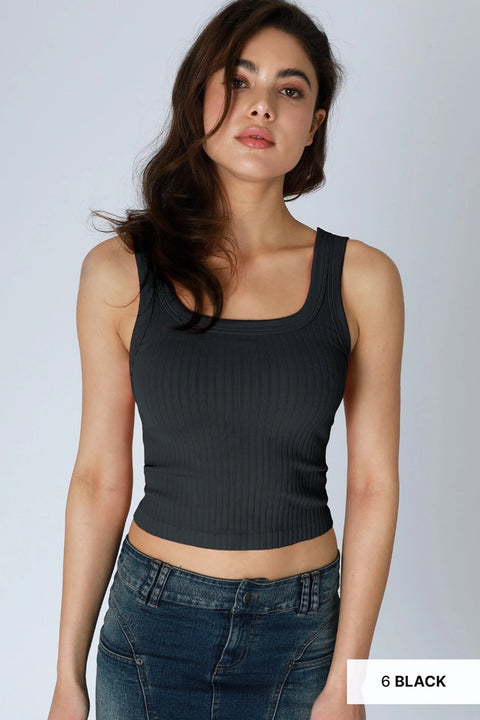 Wide Ribbed Tank Top-Tank Top-NIKIBIKI-One Size-06 Black-Urbanheer
