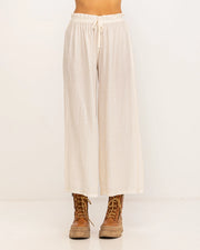 Wide Textured Pants-Pants-Tantra-S-ECRU-Urbanheer