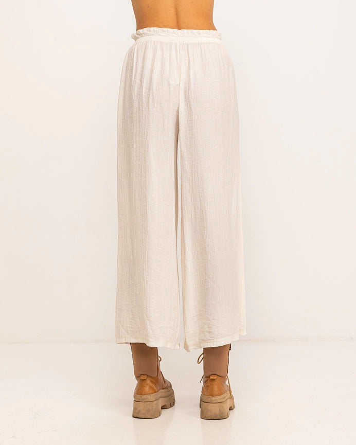 Wide Textured Pants-Pants-Tantra-S-ECRU-Urbanheer