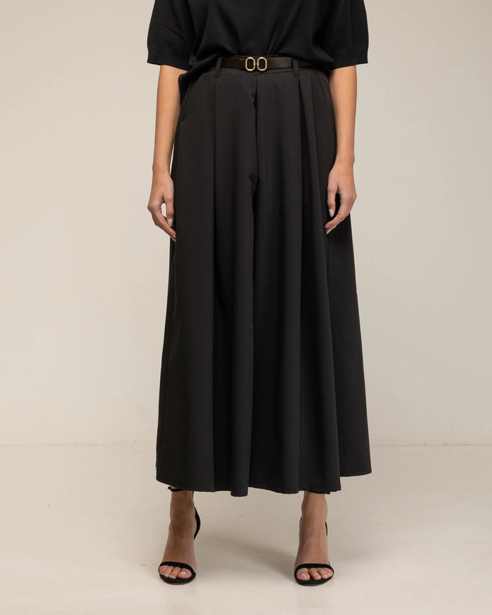 Wide Trousers with Side Pockets and Waistband BLACK-Trousers-Tantra-YOUR-BLACK-Urbanheer