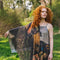 Wild Beauty Bohemian Bamboo Scarf with Peacock Print-Scarf-Market of Stars-68cm x 155cm-Urbanheer