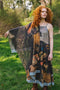 Wild Beauty Bohemian Bamboo Scarf with Peacock Print-Scarf-Market of Stars-68cm x 155cm-Urbanheer