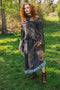 Wild Beauty Bohemian Bamboo Scarf with Peacock Print-Scarf-Market of Stars-68cm x 155cm-Urbanheer