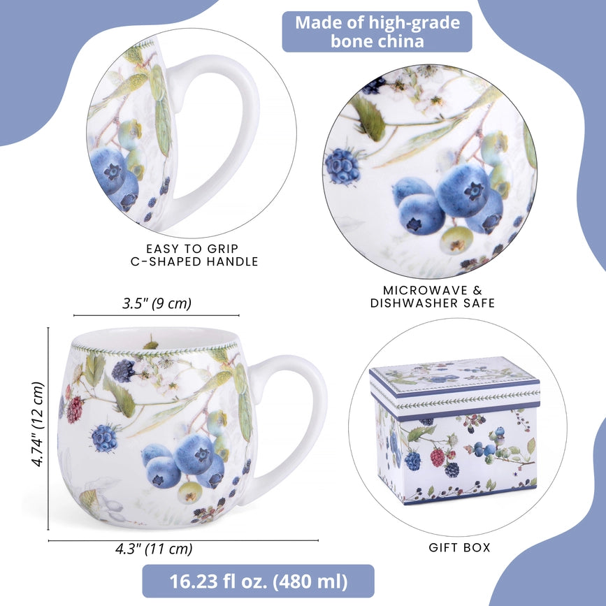 Wild Berries Big Belly Mug in Gift Box-Mug-STP-5.24 x 3.98 x 4.17" (13.3 x 10.1 x 10.6 cm)-Urbanheer