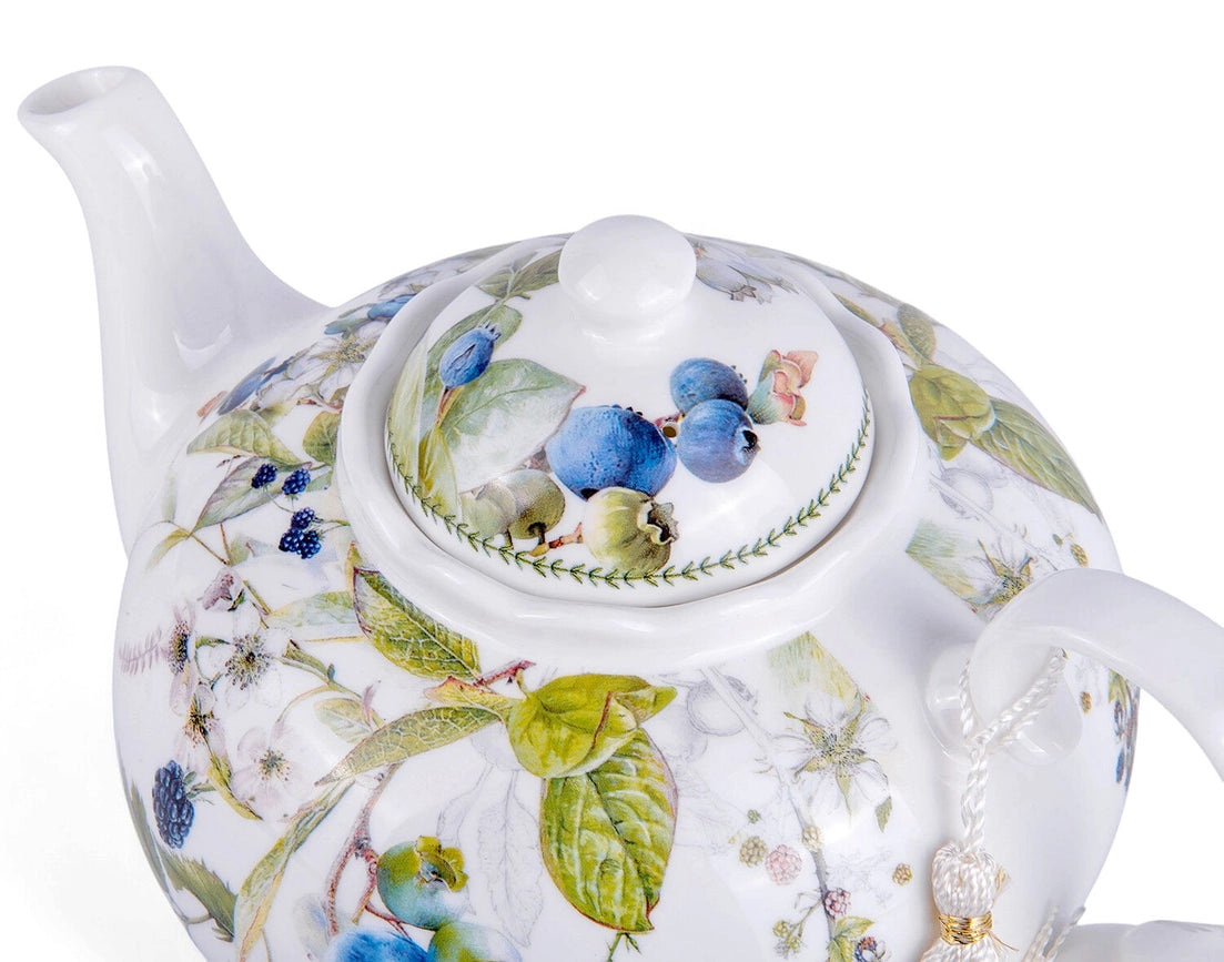 Wild Berries Bone China Teapot in Gift Box-Teapot-STP-8.66 х 5.8 х 5.6" (22 х 14.8 х 14.2 cm)-Urbanheer