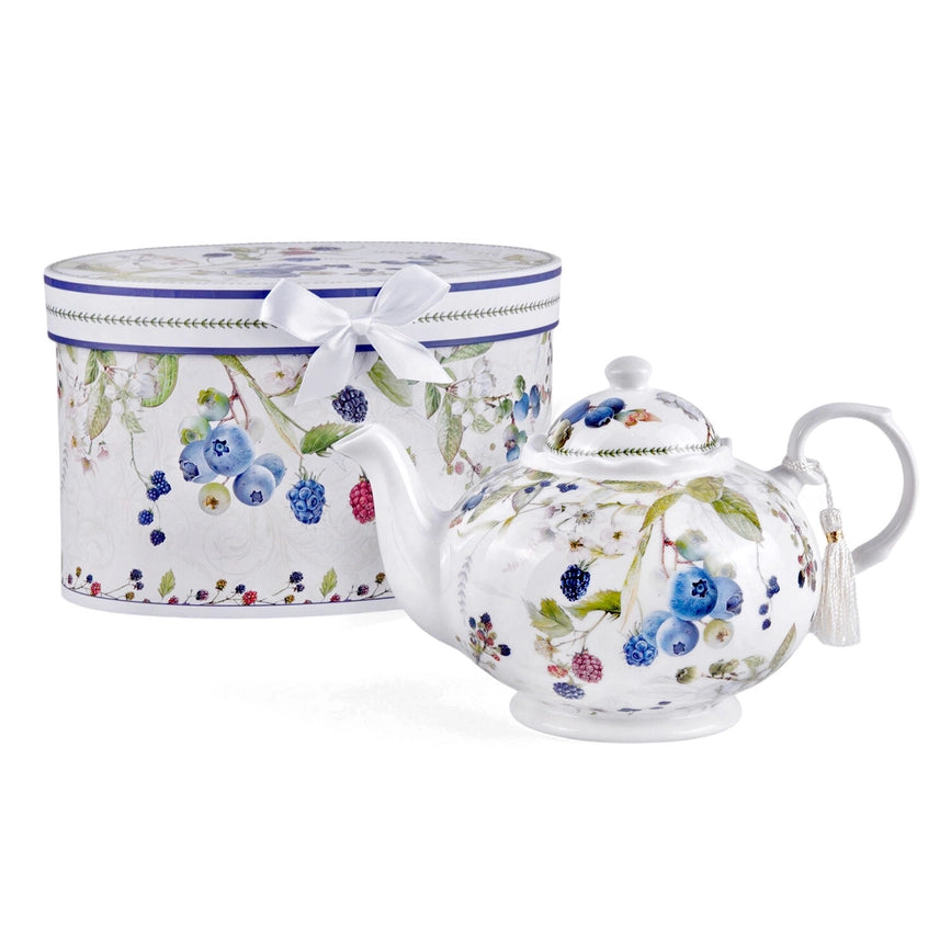Wild Berries Bone China Teapot in Gift Box-Teapot-STP-8.66 х 5.8 х 5.6" (22 х 14.8 х 14.2 cm)-Urbanheer