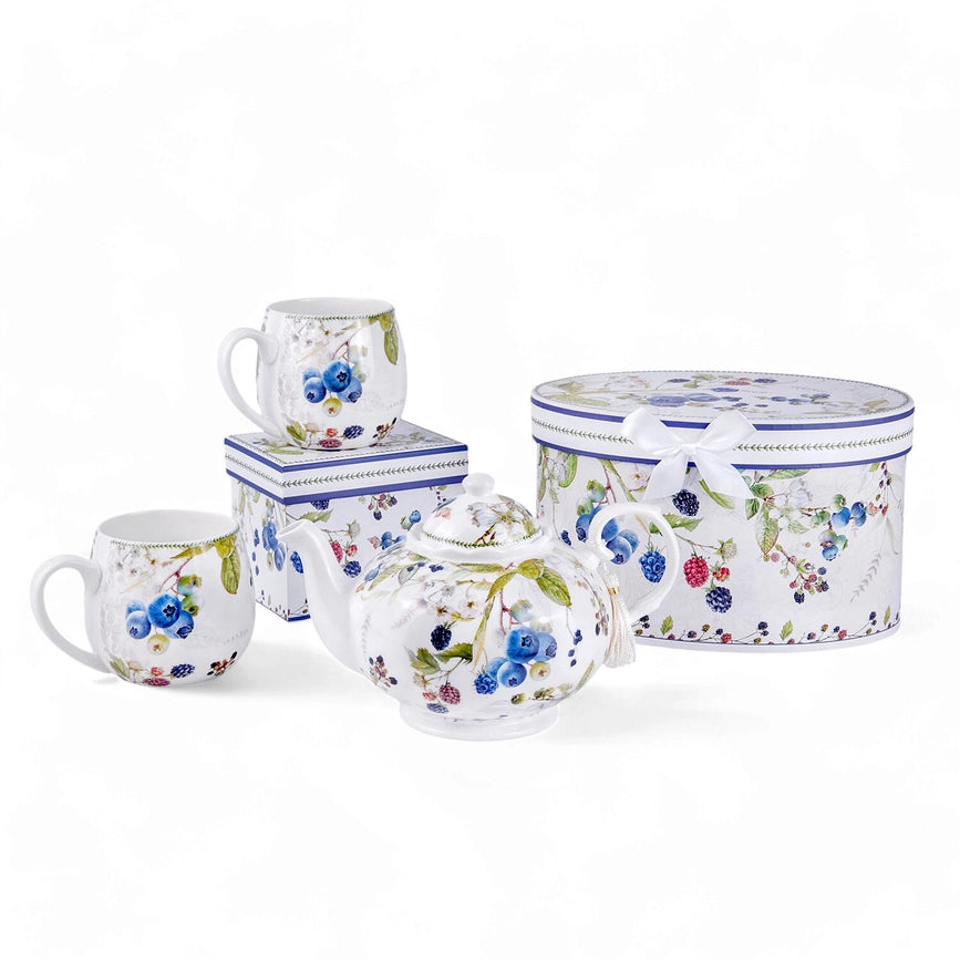 Wild Berries Bone China Teapot in Gift Box-Teapot-STP-8.66 х 5.8 х 5.6" (22 х 14.8 х 14.2 cm)-Urbanheer