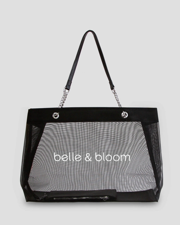 Wild Lover Tote Bag Black-Tote Bag-Belle & Bloom-W 44cm x H 31.5cm x D 14cm-Urbanheer