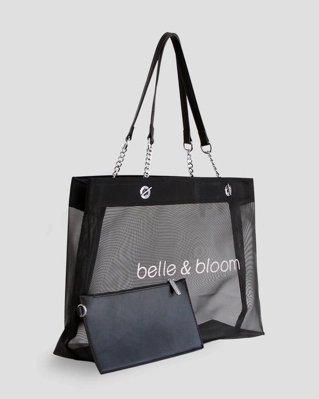 Wild Lover Tote Bag Black-Tote Bag-Belle & Bloom-W 44cm x H 31.5cm x D 14cm-Urbanheer