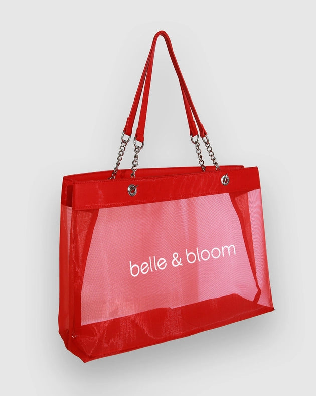 Wild Lover Tote Bag Red-Tote Bag-Belle & Bloom-W 44cm x H 31.5cm x D 14cm-Urbanheer