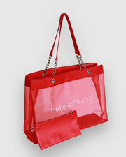 Wild Lover Tote Bag Red-Tote Bag-Belle & Bloom-W 44cm x H 31.5cm x D 14cm-Urbanheer