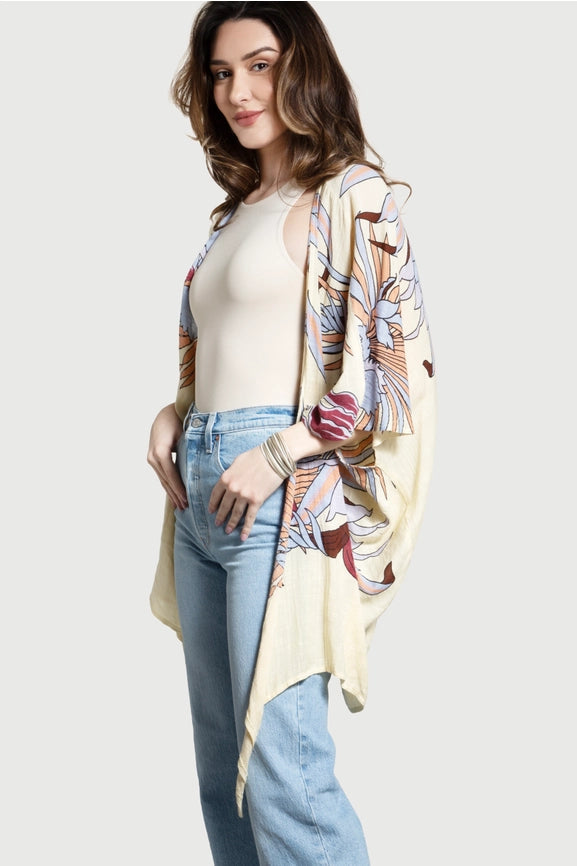 Wildflower Tie Front Kimono-Kimono-SAACHI-Wildflower-Urbanheer