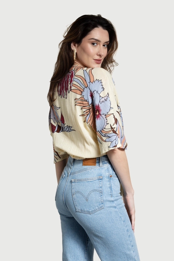 Wildflower Tie Front Kimono-Kimono-SAACHI-Wildflower-Urbanheer