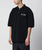 Willy Chavarria Black Fashion Service cotton piqué polo shirt