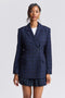 Windowpane Hourglass Tailored Blazer