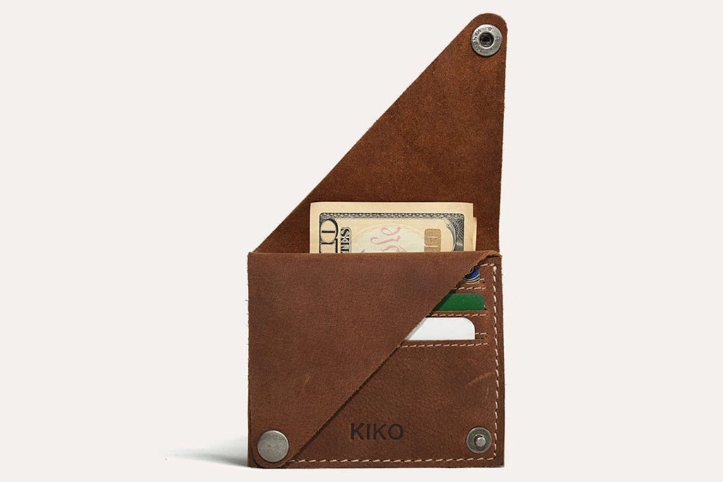 Wing Fold Card Case-Business Card Cases-Kiko Leather-4" x 3.5"-brown-Urbanheer
