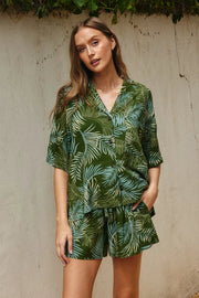Wishful Thinking Relaxed Shirt and Shorts Set-Set-Dress Forum-S-CALLISTE GREEN-Urbanheer