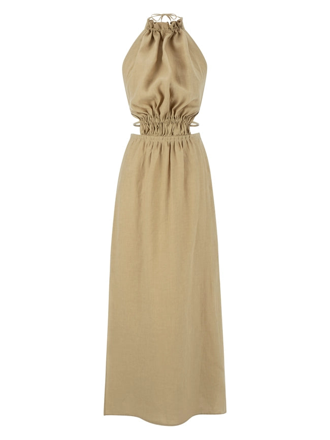 Within Her Own Forest Dress-Dress-Dor Raw Luxury-XS-Sand-Urbanheer