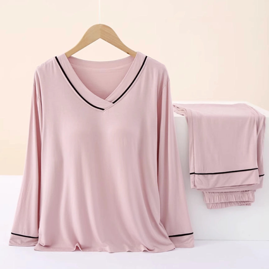 Women Built-in Bra Pajamas Set Women Shelf Bra Loungewear-Set-DrifWoo-S-Blush-Urbanheer