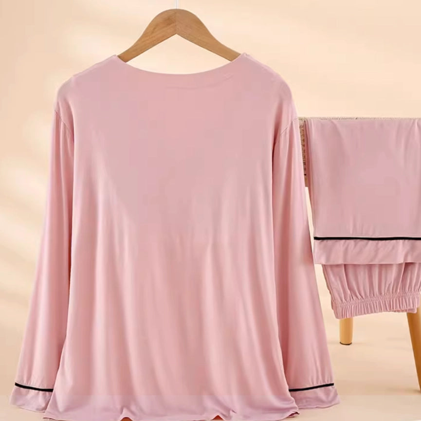 Women Built-in Bra Pajamas Set Women Shelf Bra Loungewear-Set-DrifWoo-S-Blush-Urbanheer