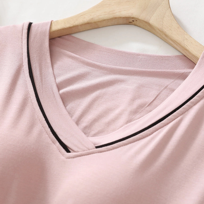 Women Built-in Bra Pajamas Set Women Shelf Bra Loungewear-Set-DrifWoo-S-Blush-Urbanheer