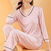 Women Built-in Bra Pajamas Set Women Shelf Bra Loungewear-Set-DrifWoo-S-Blush-Urbanheer