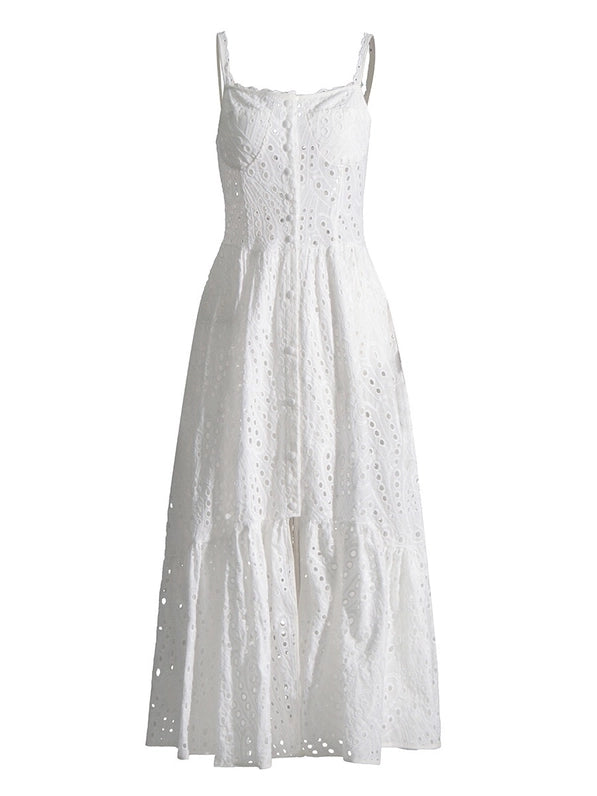 Women Elegant Lace Dress - Beach & Resort Ready White-Dress-Productseeker-Urbanheer