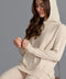 Womens 100% Cashmere Hooded Jumper Sandshell-Sweater-Paul James Knitwear-S-Urbanheer