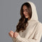 Womens 100% Cashmere Hooded Jumper Sandshell-Sweater-Paul James Knitwear-S-Urbanheer
