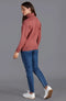 Womens 100% Chunky Merino Wool Submariner Roll Neck Jumper Dusky Pink-Jumper-Paul James Knitwear-M-Urbanheer