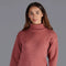 Womens 100% Chunky Merino Wool Submariner Roll Neck Jumper Dusky Pink-Jumper-Paul James Knitwear-M-Urbanheer