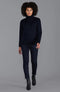 Womens 100% Chunky Merino Wool Submariner Roll Neck Jumper Navy-Jumper-Paul James Knitwear-S-Urbanheer