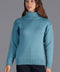 Womens 100% Chunky Merino Wool Submariner Roll Neck Jumper Teal-Jumper-Paul James Knitwear-S-Urbanheer