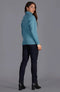Womens 100% Chunky Merino Wool Submariner Roll Neck Jumper Teal-Jumper-Paul James Knitwear-S-Urbanheer