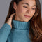Womens 100% Chunky Merino Wool Submariner Roll Neck Jumper Teal-Jumper-Paul James Knitwear-S-Urbanheer