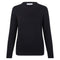 Womens 100% Cotton Crew Neck Jumper Black-Jumper-Paul James Knitwear-XS-Urbanheer